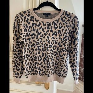 J. Crew XS Merino Wool Leopard sweater